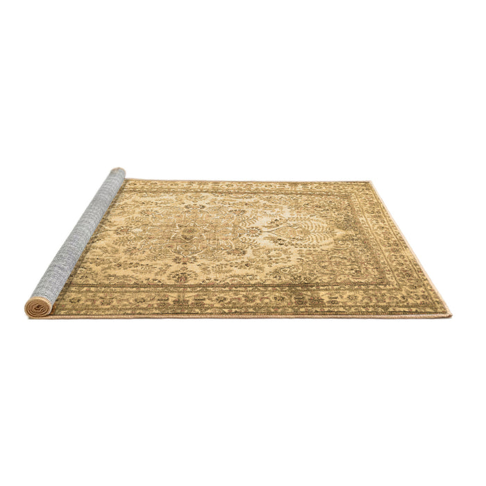 Sideview of Machine Washable Persian Brown Traditional Rug, wshtr1789brn