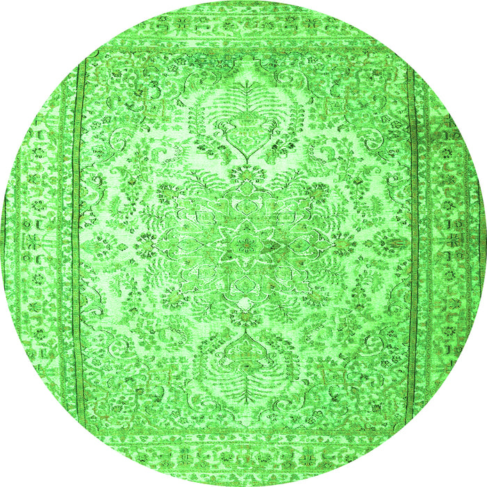 Machine Washable Persian Green Traditional Area Rugs, wshtr1789grn