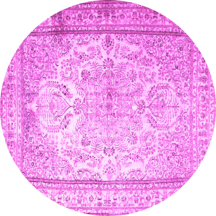 Round Persian Pink Traditional Rug, tr1789pnk