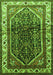 Serging Thickness of Machine Washable Persian Green Traditional Area Rugs, wshtr178grn