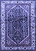 Machine Washable Persian Blue Traditional Rug, wshtr178blu