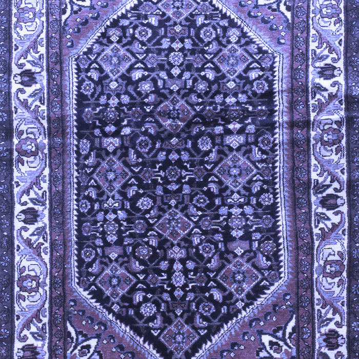 Machine Washable Persian Blue Traditional Rug, wshtr178blu