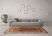 Machine Washable Persian Brown Traditional Rug in a Living Room,, wshtr178brn