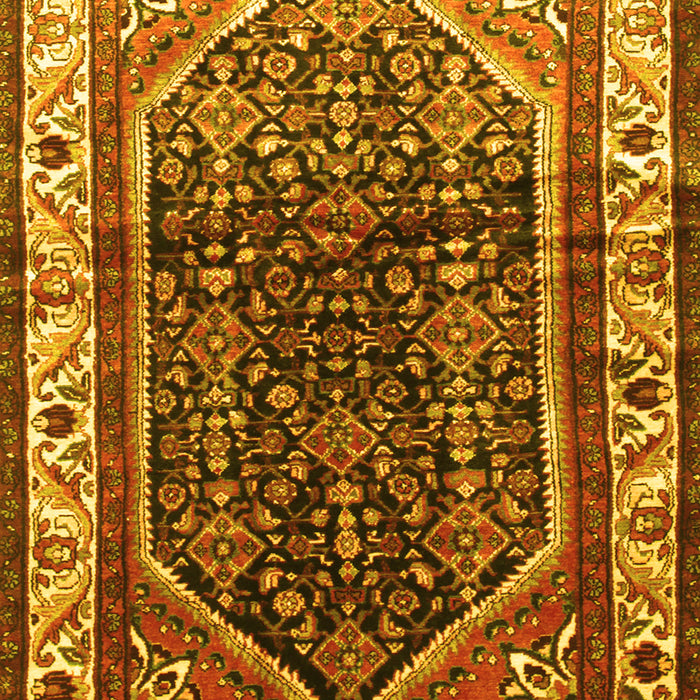 Machine Washable Persian Yellow Traditional Rug, wshtr178yw