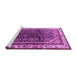 Sideview of Machine Washable Persian Purple Traditional Area Rugs, wshtr178pur