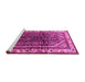 Sideview of Machine Washable Persian Pink Traditional Rug, wshtr178pnk