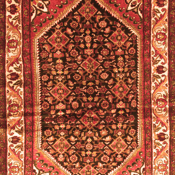 Serging Thickness of Machine Washable Persian Orange Traditional Area Rugs, wshtr178org