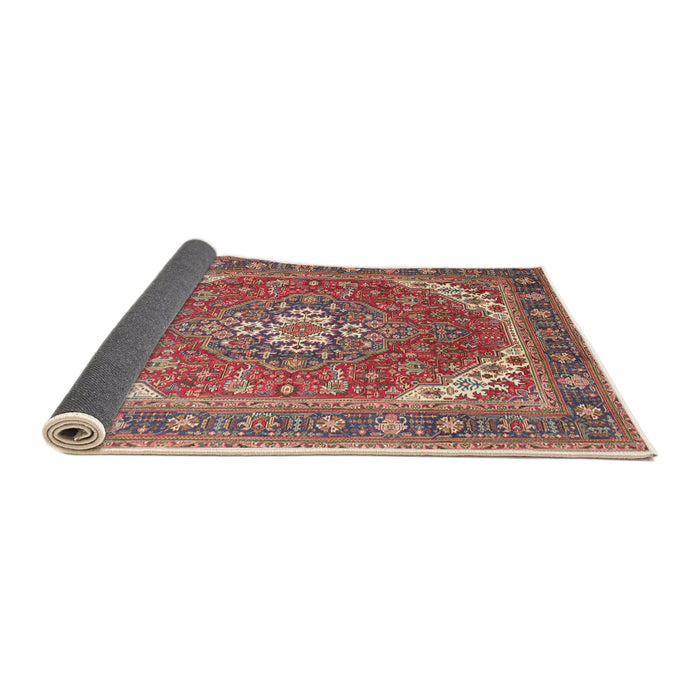 Sideview of Traditional Bright Maroon Red Persian Rug, tr179