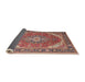 Sideview of Traditional Bright Maroon Red Persian Rug, tr179