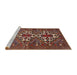 Sideview of Machine Washable Traditional Rust Pink Rug, wshtr1790