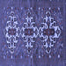 Square Persian Blue Traditional Rug, tr1790blu