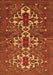 Serging Thickness of Machine Washable Persian Orange Traditional Area Rugs, wshtr1790org