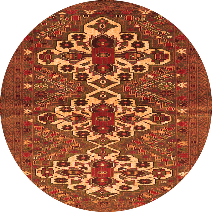 Square Persian Orange Traditional Rug, tr1790org