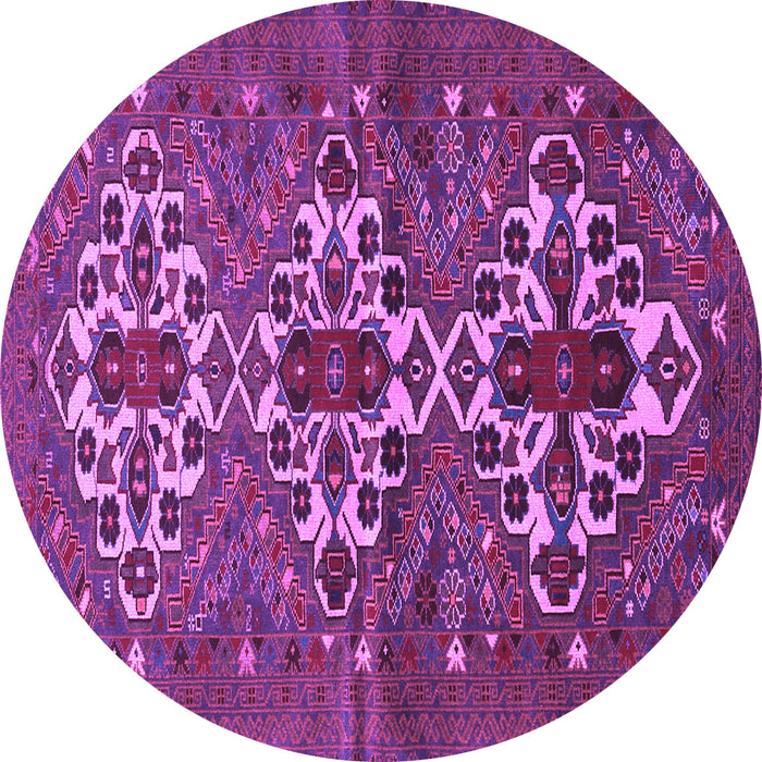 Round Machine Washable Persian Purple Traditional Area Rugs, wshtr1790pur