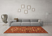 Machine Washable Persian Orange Traditional Area Rugs in a Living Room, wshtr1790org