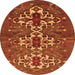 Machine Washable Persian Orange Traditional Area Rugs, wshtr1790org