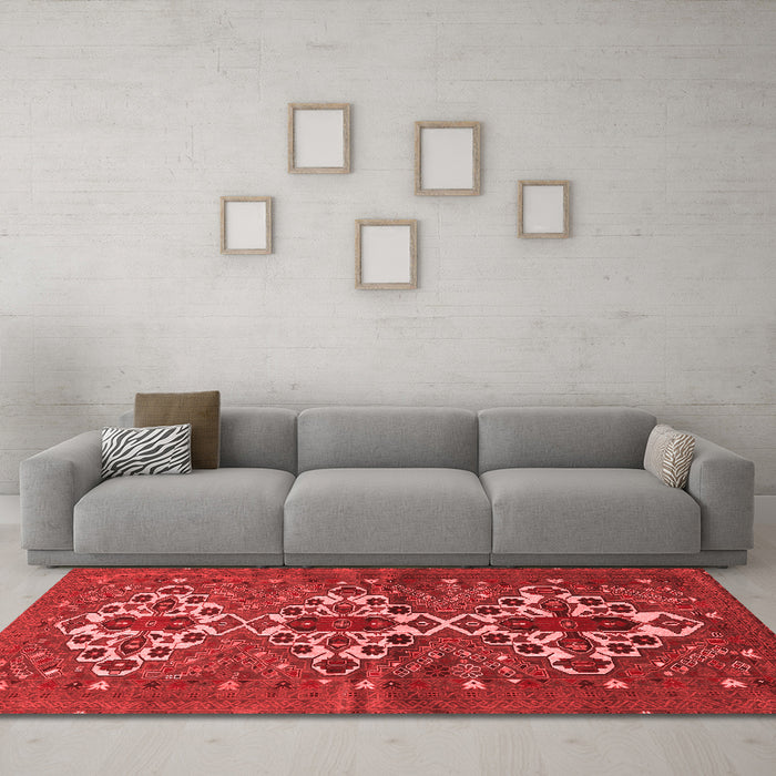 Traditional Red Washable Rugs
