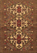 Machine Washable Persian Brown Traditional Rug, wshtr1790brn