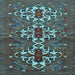 Square Persian Light Blue Traditional Rug, tr1790lblu