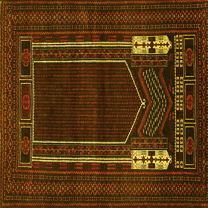 Square Persian Yellow Traditional Rug, tr1791yw