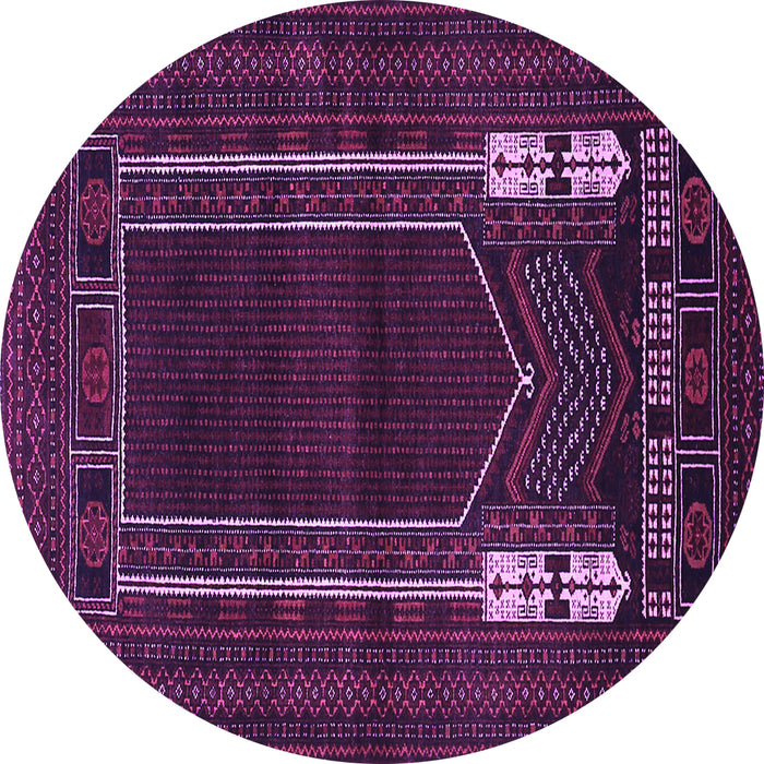 Round Persian Purple Traditional Rug, tr1791pur