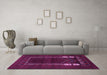 Machine Washable Persian Pink Traditional Rug in a Living Room, wshtr1791pnk