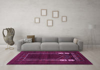 Machine Washable Persian Pink Traditional Rug, wshtr1791pnk