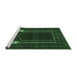 Sideview of Machine Washable Persian Emerald Green Traditional Area Rugs, wshtr1791emgrn