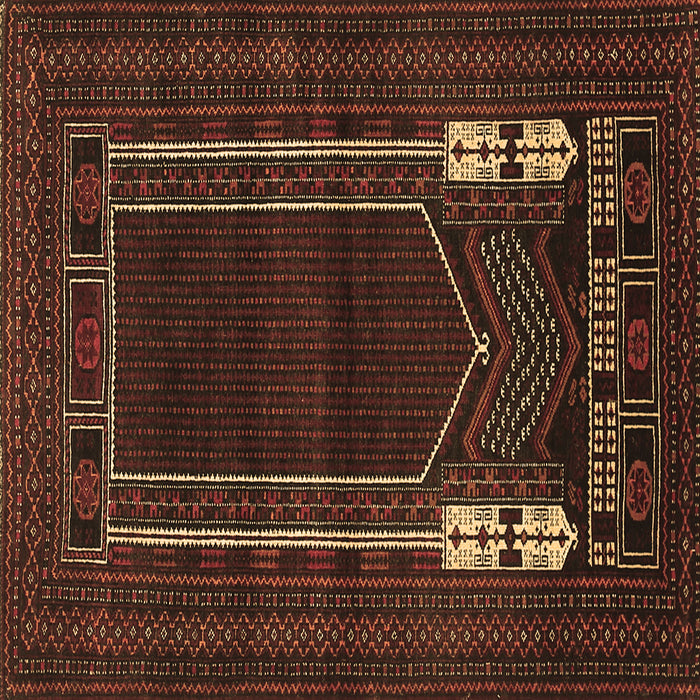 Square Persian Brown Traditional Rug, tr1791brn
