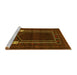 Sideview of Machine Washable Persian Yellow Traditional Rug, wshtr1791yw