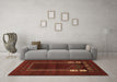 Machine Washable Persian Orange Traditional Area Rugs in a Living Room, wshtr1791org