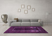 Machine Washable Persian Purple Traditional Area Rugs in a Living Room, wshtr1791pur