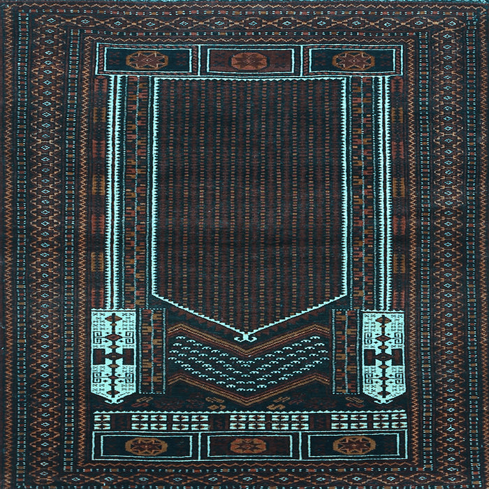 Square Persian Light Blue Traditional Rug, tr1791lblu