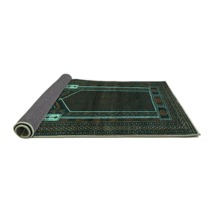 Sideview of Persian Turquoise Traditional Rug, tr1791turq