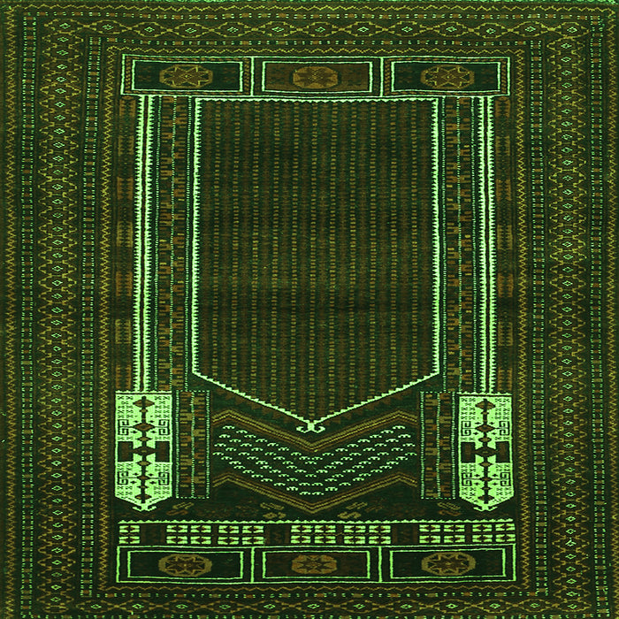 Serging Thickness of Persian Green Traditional Rug, tr1791grn