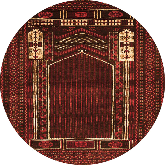 Square Persian Orange Traditional Rug, tr1791org