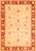 Serging Thickness of Machine Washable Persian Orange Traditional Area Rugs, wshtr1792org