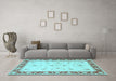 Machine Washable Persian Light Blue Traditional Rug in a Living Room, wshtr1792lblu