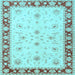 Square Persian Light Blue Traditional Rug, tr1792lblu