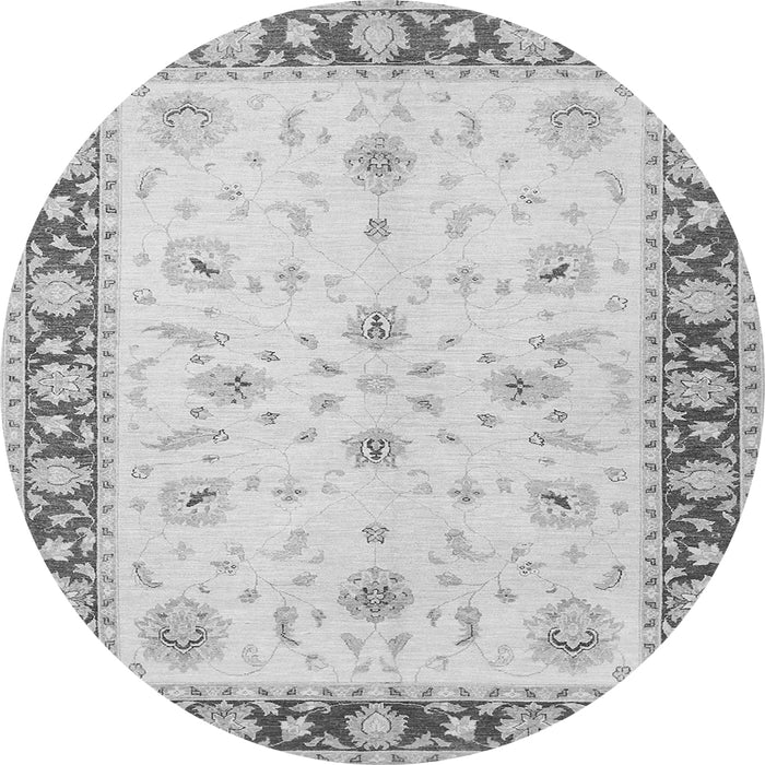 Machine Washable Persian Gray Traditional Rug, wshtr1792gry