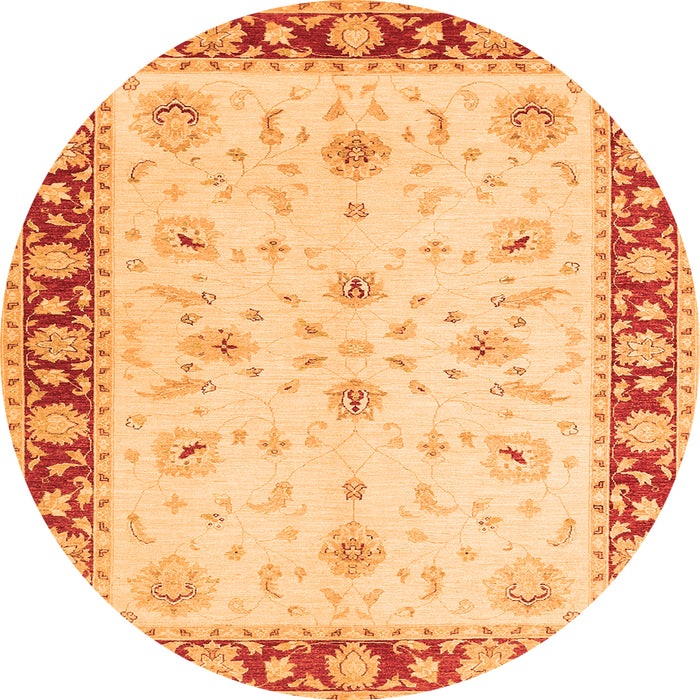 Square Persian Orange Traditional Rug, tr1792org