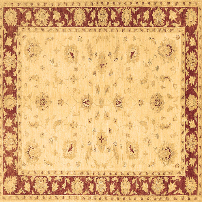 Square Machine Washable Persian Brown Traditional Rug, wshtr1792brn