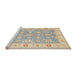 Sideview of Machine Washable Traditional Brown Rug, wshtr1793