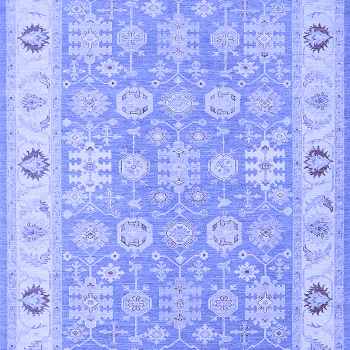 Machine Washable Persian Blue Traditional Rug, wshtr1793blu