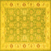 Square Persian Yellow Traditional Rug, tr1793yw