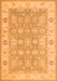 Serging Thickness of Machine Washable Persian Orange Traditional Area Rugs, wshtr1793org