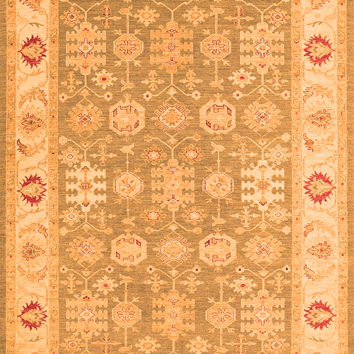 Serging Thickness of Machine Washable Persian Orange Traditional Area Rugs, wshtr1793org