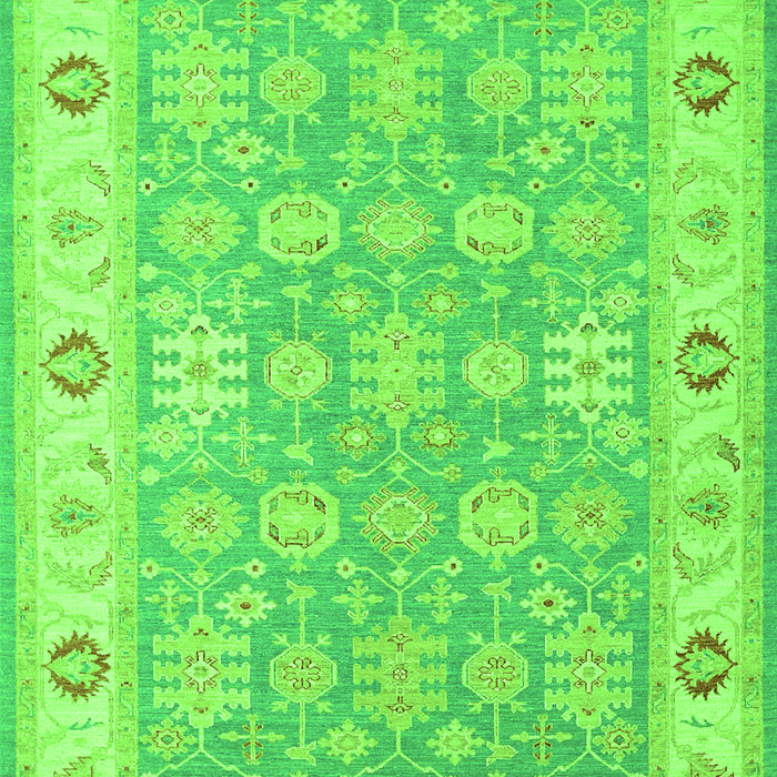 Serging Thickness of Machine Washable Persian Green Traditional Area Rugs, wshtr1793grn