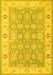 Machine Washable Persian Yellow Traditional Rug, wshtr1793yw