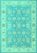 Machine Washable Persian Turquoise Traditional Area Rugs, wshtr1793turq